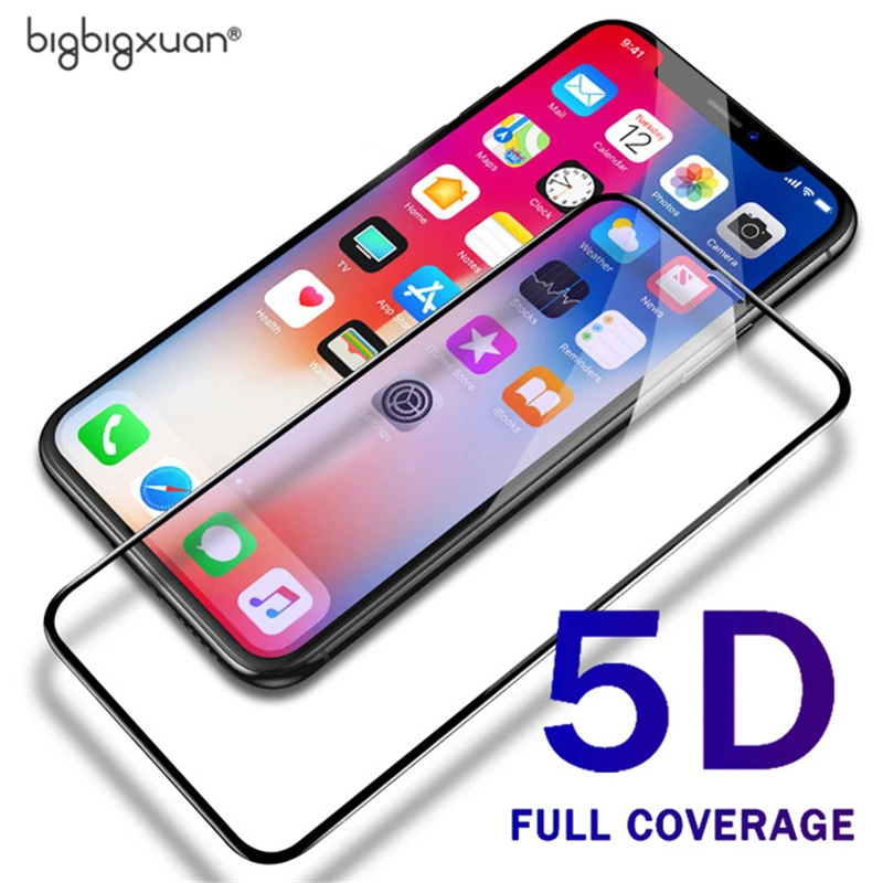 5D закаленное стекло для iphone 7 plus Защитная пленка экрана X 10 6 6s 8 Plus пожалуйста