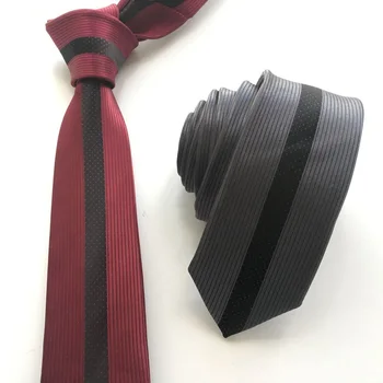 

2019 Designer Panel Necktie Vertical Striped Gravata for Men Party Ceremony Skinny Ties