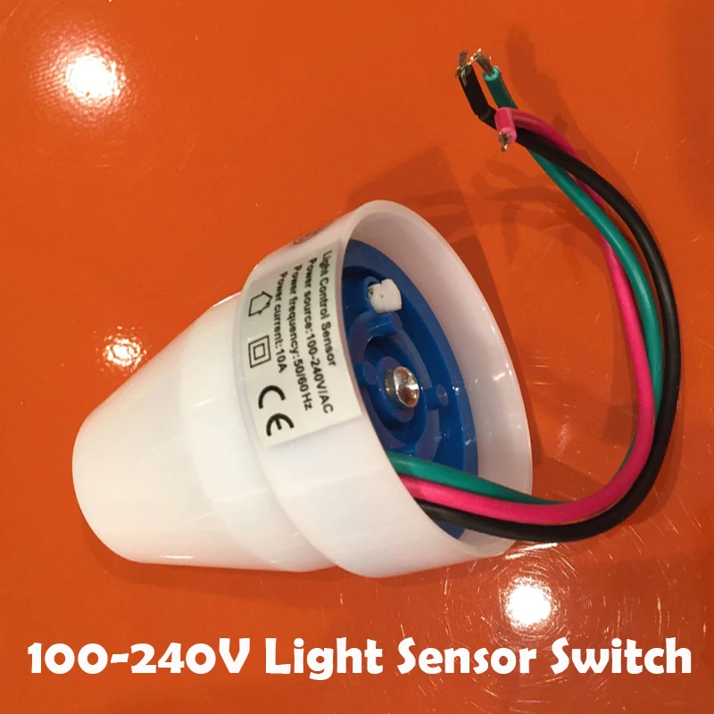 

Free shipping 110V-240V 10A Outdoor Auto On Off Light sensor Switch ,photocell sensor light control switch for LED light
