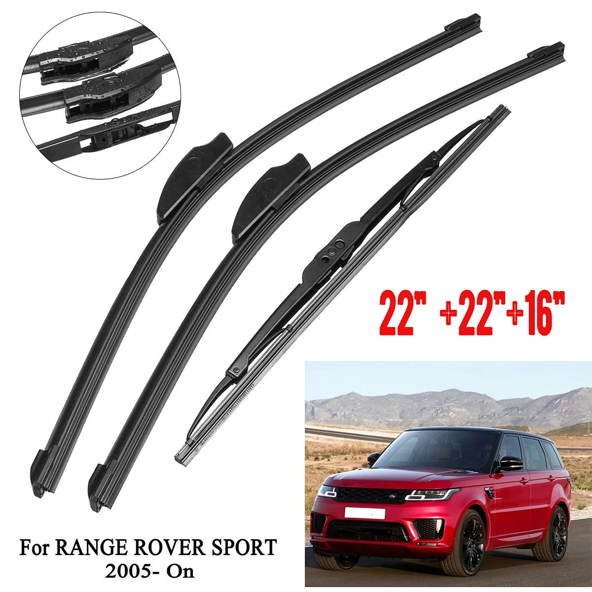 Buy 3Pcs Car Front & Rear Windscreen Window Windshield
