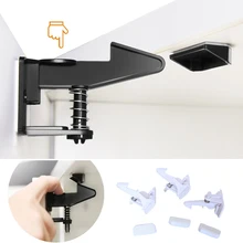 Детские защитные замки, дверной зазор, защита для детей, ящик, без сверления, установка, дверной стоп, безопасность, пружинные замки для шкафа