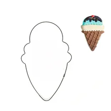 Абрикос 1 шт. Нержавеющая сталь в форме мороженого печенье для разрезания торта Форма для выпечки свадебный торт декоративные инструменты