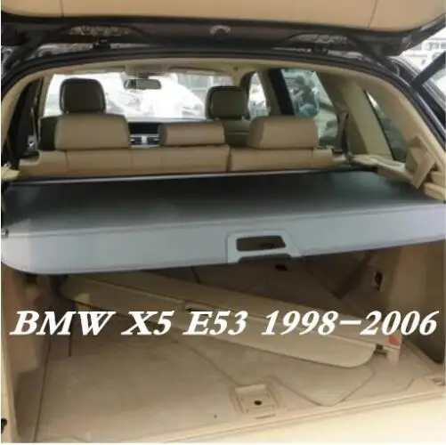 

High Qualit Car Rear Trunk Cargo Cover Security Shield Screen shade Fit For BMW X5 E53 1998-2006 (Black,Beige)