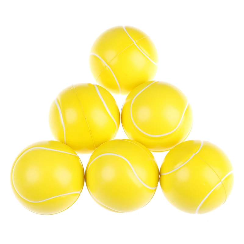 6PCS Hand Basketball baseball Football Tennis Exercise Soft Elastic Squuze Stress Reliever Ball Kid Small Ball Toy 7