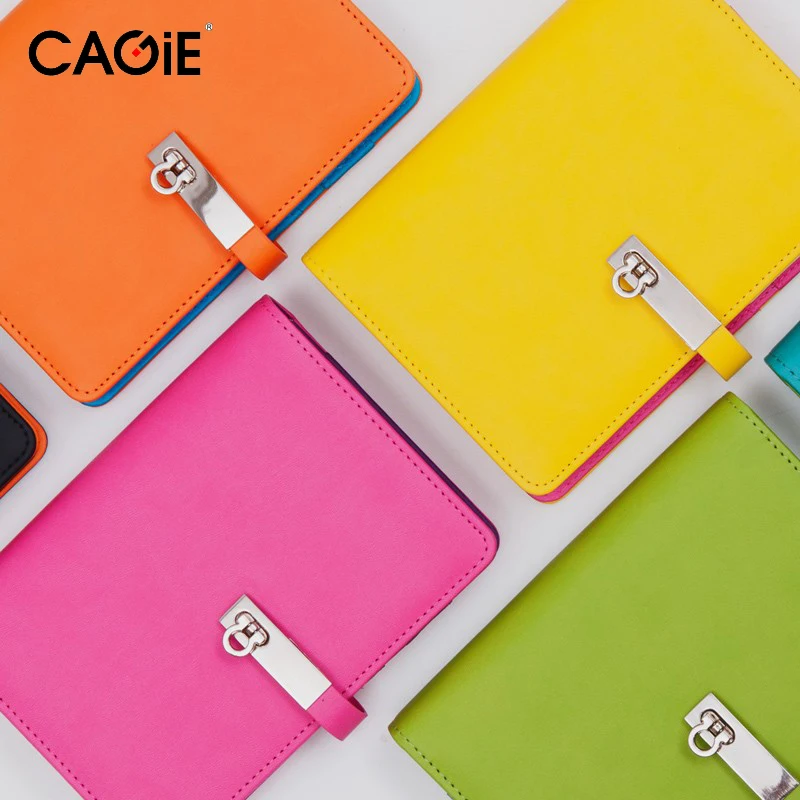 

Cagie Spiral Planner Notebook A6 Binder Leather Diary Lined Page Writing Notebooks Persoanl Journal Travelers Sketchbook filofax