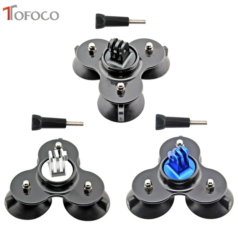 

TOFOCO Removable Car Suction Cup Window Glass Sucker Holder Tripod Mount Adapter for Go Pro Hero 5 4 Xiaomi Yi 4K Sport Camera
