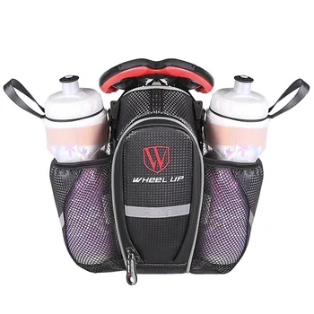 

Bicycle Saddle Bag With Water Bottle Pocket Waterproof MTB Bike Rear Bags Cycling Rear Seat Tail Bag Bike Accessories