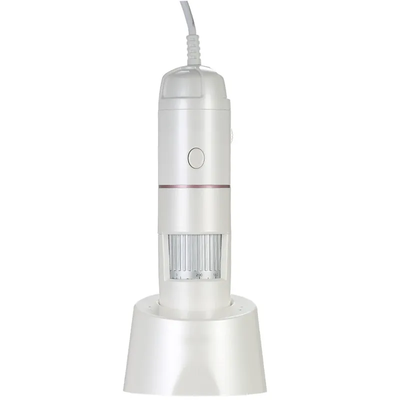 

5X 200X 8 LED USB Digital Scalp Hair Microscope Skin Detector HD Intelligent Dermal Analyzer With Base Lady Facial Care Tools