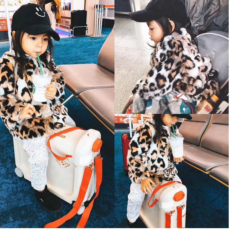  Travel tale Can ride can sit high quality suitable for children multifunction PC Rolling Luggage Sp