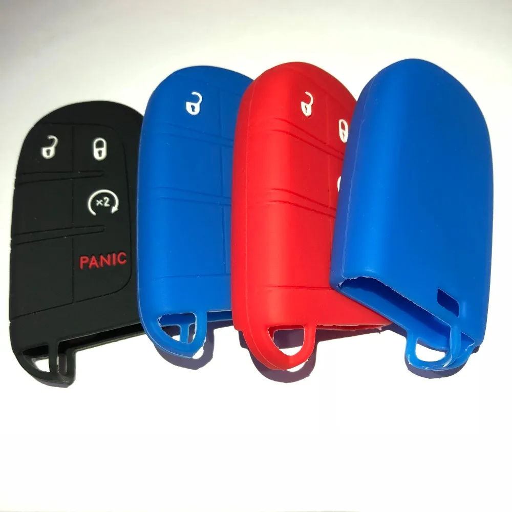 3+ Panic Smart Key control FOB Shell Holder чехол силиконовый чехол для Jeep Grand Cherokee Chrysler Dodge для Fiat 500X Автомобильный ключ