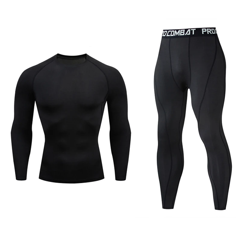 Новые мужские шорты для ММА бокса, компрессионные штаны, Рашгард для фитнеса, с длинным рукавом, базовый слой, облегающие мужские футболки, мужская спортивная одежда