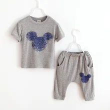 2016 new 2 7 years children s clothing Track suit brand boys girls 1set 100 cotton