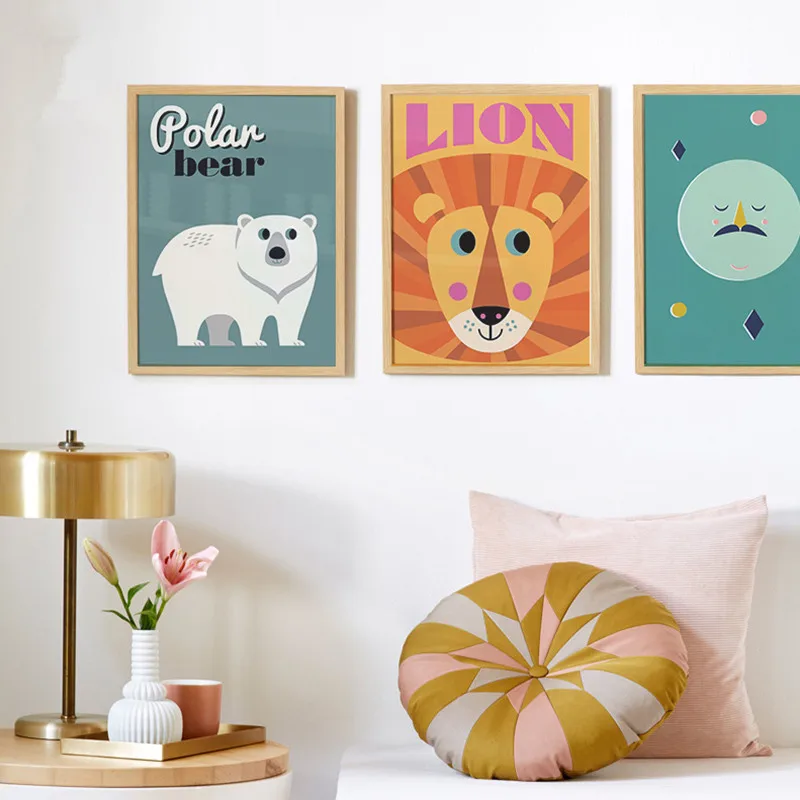 Modern-Minimalist-Nordic-Kawaii-Animals-Bear-Lion-Cat-Art-Prints-Poster-Kids-Room-Home-Decor-Wall (4)