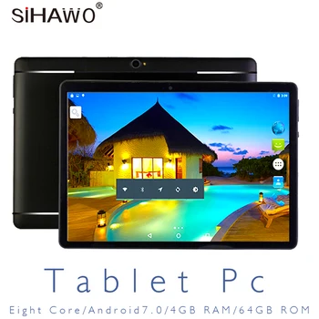 

Multi-language 4G Phone Octa Core 4G+64G Tablet Pc Android7.0 AIE 8000mAh 1920x1200 IPS Screen 12MP GPS Bluetooth Tablets 10.1''