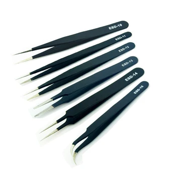 

6pcs Anti-static Tweezer For Phone Computer Jewelry Nipper Repair Tool
