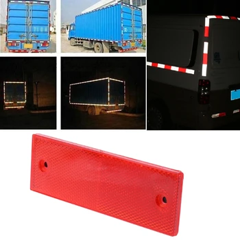 

Warning Reflective Safety Plate Reflector Stickers White Red For Car Truck