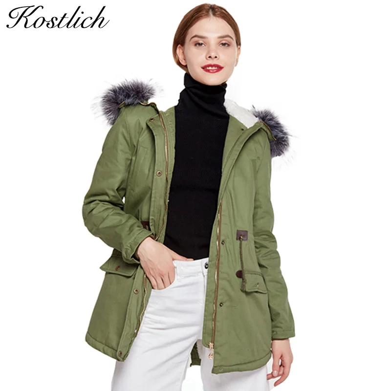 Kostlich осень зима теплые длинные Пальто и куртки Для женщин верхняя одежда с