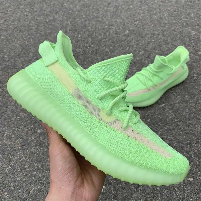 

Original brand men and women casual shoes green light black 350V2 sports shoes Kanye West designer women's mesh casual shoe