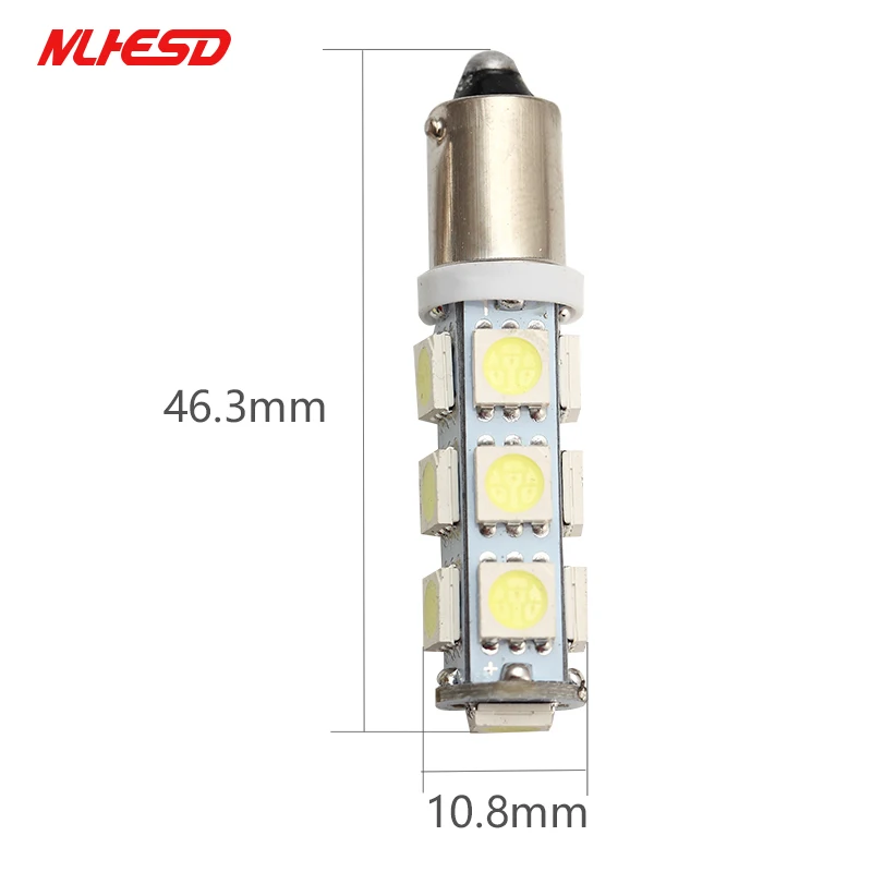 10 шт. Ba9s 13 Smd 5050 белые Автомобильные светодиодные 13smd габаритные огни