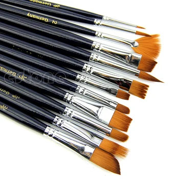 

2020 New 12Pcs Nylon Hair Acrylic Oil Painting Watercolor Artist Paint Brush Supplies Set