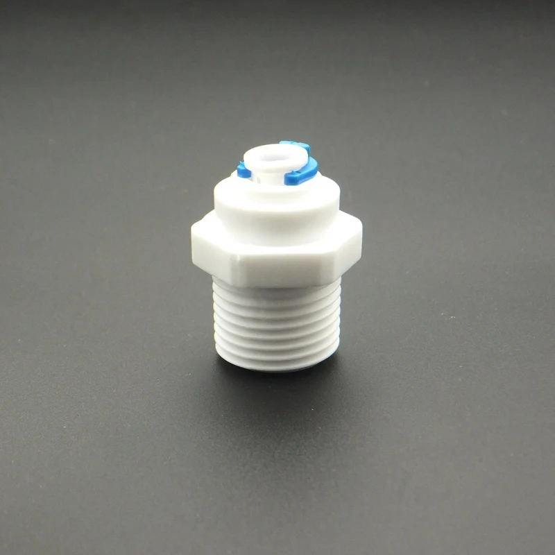 

1/4" OD Tube Quick Pushfit 1/2" BSP Male Fitting Connection RO Water Connector Reverse Osmosis Aquarium System Pipe Fitting
