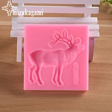 1PCS UV Resin Jewelry Liquid Silicone Mold Deer Shape Resin Molds For DIY Cake Chocolates Bake Tool Making Jewelry Accessory
