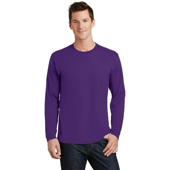Port & Company PC450LS Mens Long Sleeve Fan Favorite Tees Team Purple - 6XL