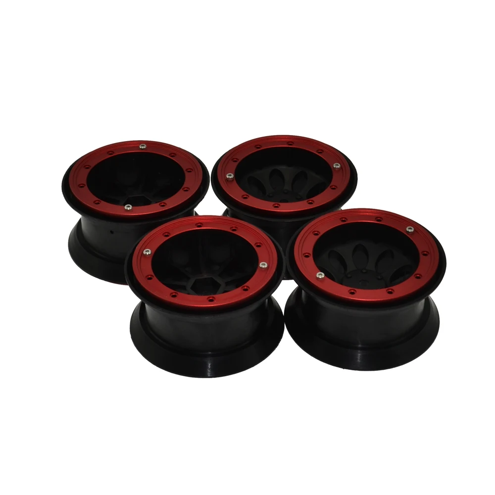 

4PCS 2.2 Inch Beadlock Wheel Rim for 1/10 RC Rock Crawler Axial SCX10 TRAXXAS HSP 2.2"Tires
