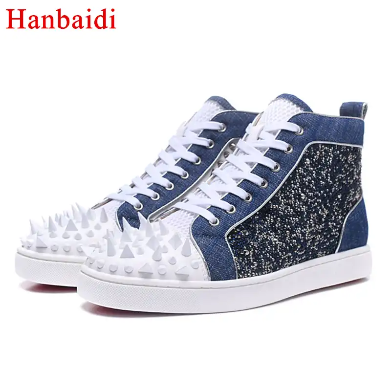 red bottoms sneakers blue