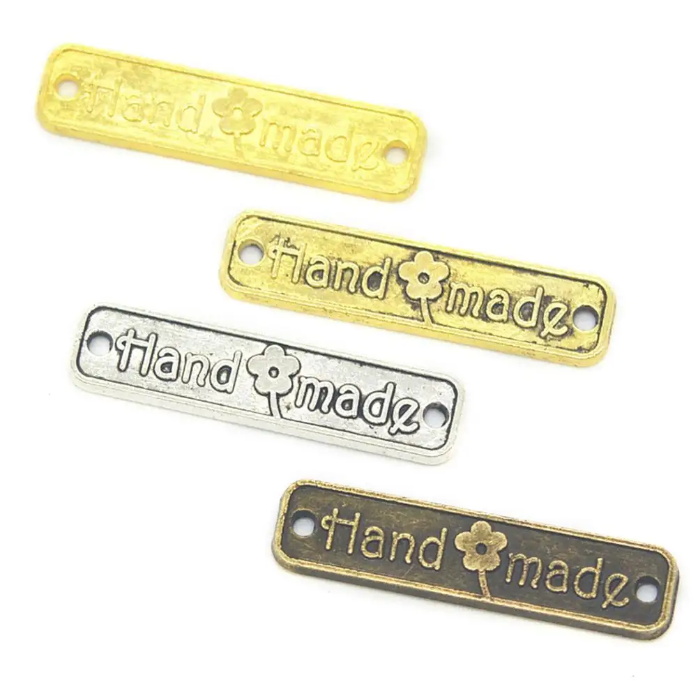 

10 Pcs 25mm DIY Retro Alloy fashion Double Hanging Hand Made Plate Jewelry Accessories
