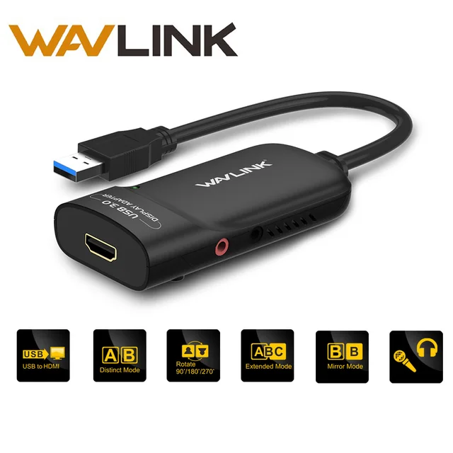 Best Price Wavlink USB 3.0 to HDMI Video Graphic Adapter Display Multiple Monitors 1080P External Video Card Support Extend / Mirror Mode Best Price Wavlink USB 3.0 to HDMI Video Graphic Adapter Display Multiple Monitors 1080P External Video Card Support Extend / Mirror Mode