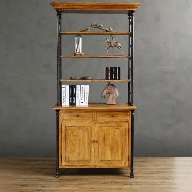 Americana Village vintage muebles de madera maciza, hierro forjado de