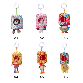 

2019 Toddler Cute Cotton Baby Carriage Hanging Doll Little Animal Plaything Pendant Toy New Hide and Seek Toys New