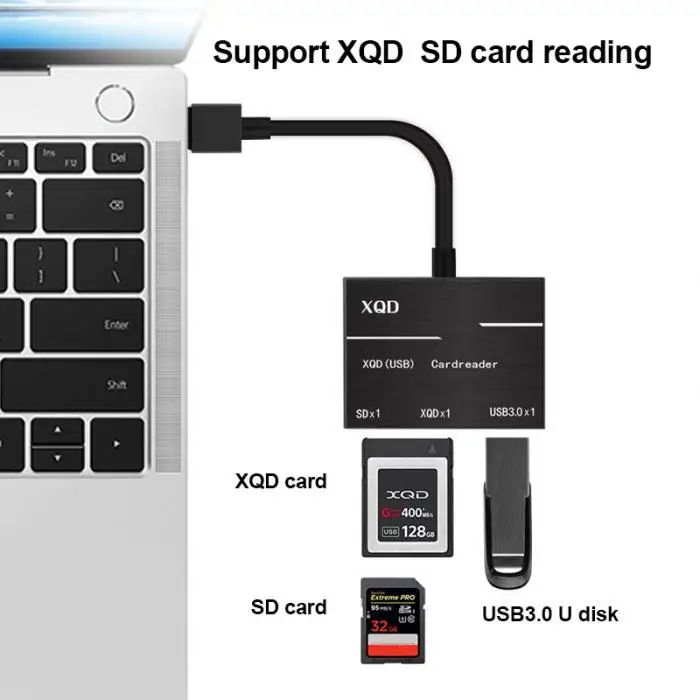USB 3,0 Card Reader 500 МБ/с./с. Высокоскоростной адаптер для sony M/G серии Nikon поддержка SD XQD карты JLRL88