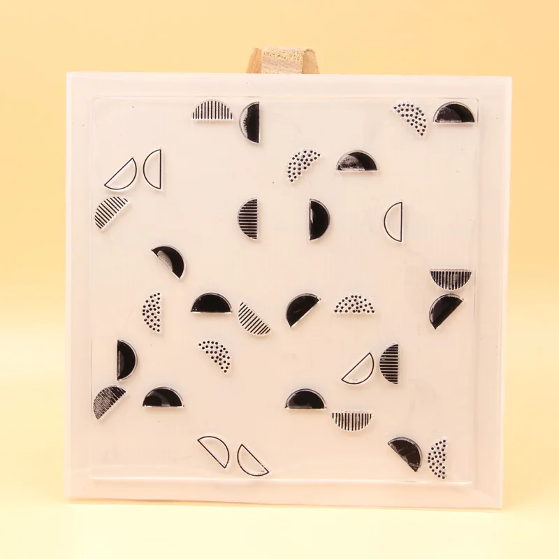 

KLJUYP SEMICIRCLE TURNABOUT Clear Stamps Scrapbook Paper Craft Clear stamp scrapbooking