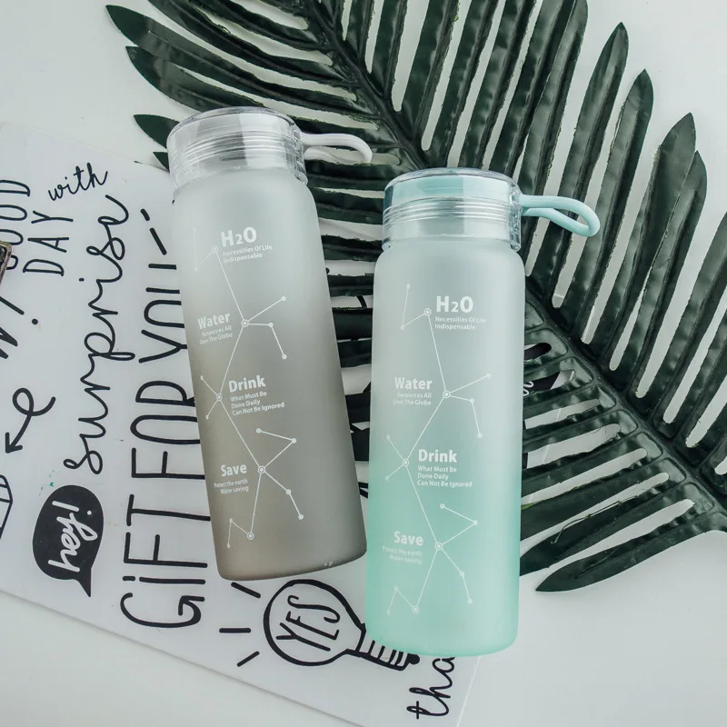 

Simple Constellation Frosted Water Bottle 460ML Personality Trend Glass bottle Creative Household Large Capacity Cup