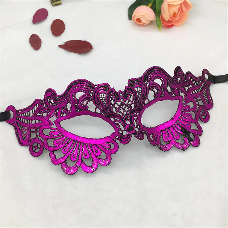 Фиксированная форма, Дамская Сексуальная Маскарадная маска из кружева для карнавала, Хэллоуина, выпускного вечера, Вечерние Маски, фиолетовые, горячее тиснение#35