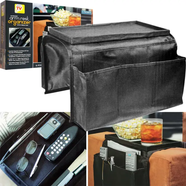 6 Pockets Arm Rest Armrest Organizer Organiser Couch Chair Tv Remote 6 Pockets Arm Rest Armrest Organizer Organiser Couch Chair Tv Remote Magazine Holder Tray Bag Storage