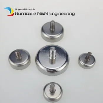 

5pcs Mounting Magnet Diameter 60mm Clamping Pot Magnet Male Thread Neodymium Lifting Magnet Holding Magnet