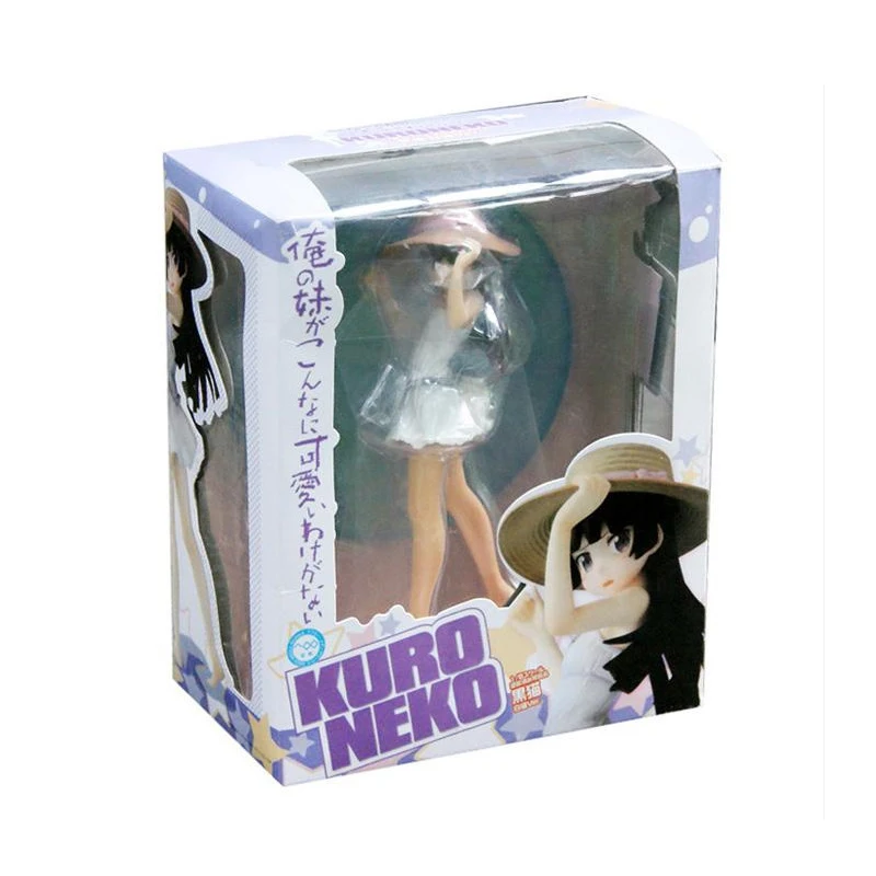 ПВХ аниме Oreimo Shironeko Лето Kuroneko фигурка Gokou Ruri шляпа Белый Кот 1/8 Масштаб Модель Игрушки для девочек хороший подарок ремесло