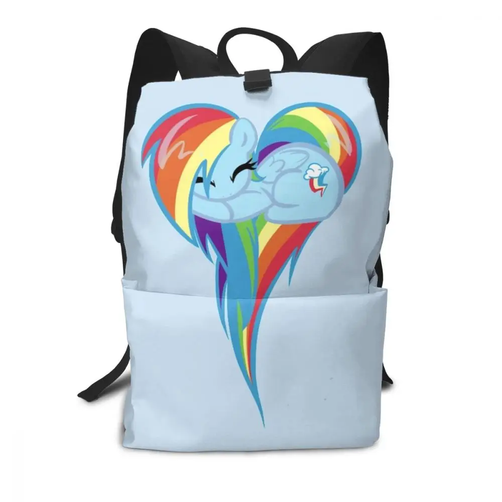 

My Little Pony Backpack Heart Of Rainbow Dash Backpacks Schoolbag Multi Function Bag High quality Student Trend Bags