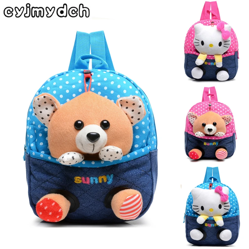 

Cyjmydch Plush backpack toy bear children backpack Dolls&Stuffed Toys Baby hello kitty School Bags Kids Baby Boy Bags mochila