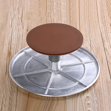 12 Zoll Aluminiumlegierung Kuchen Dekoration Plattenspieler Manuell Rotierenden Rund Geformt Etagere Kuchen Montage Muster Werkzeug