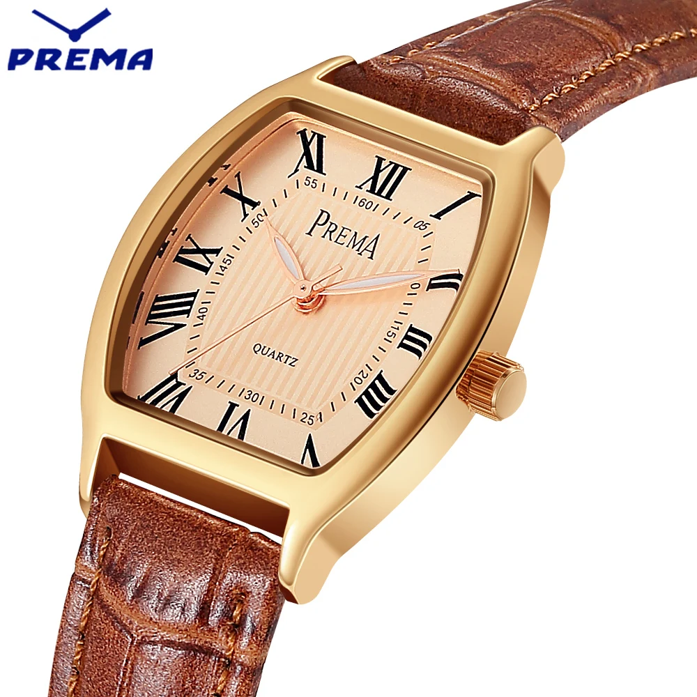 Relogio feminino Према Для женщин Часы Montre Femme MARQUE De Luxe кожаный ремешок защитный Форма