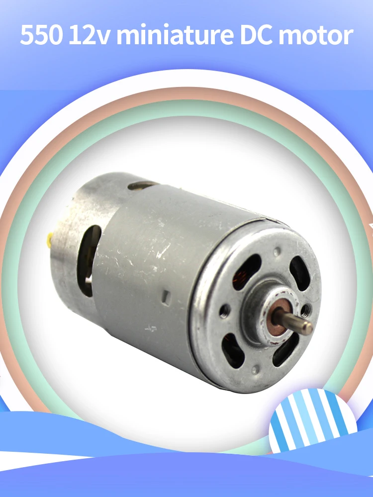 

Dual Standard Shaft 550 Motor 12V Miniature DC motor High Speed 3.175mm Motor DIY Electric Drill Motor Accessories