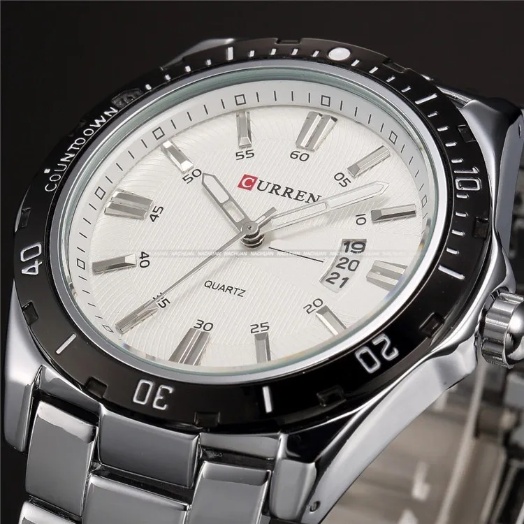 Preise Herren Uhren Top Luxus Marke CURREN 2018 Männer Voller Stahl Uhren Quarzuhr Analog Wasserdicht Sport Army Military Armbanduhr