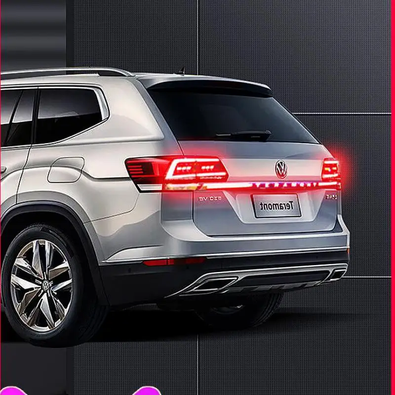 

ABS Chrome LED Rear Trunk Door Handle Cover Tail Gate Trim Bezel Molding Styling For Volkswagen Teramont/Atlas 2016 - 2019