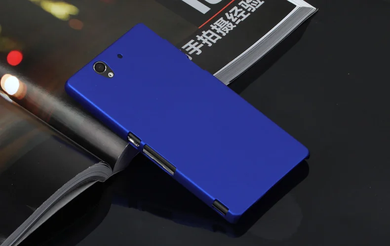 Резиновый матовый Scrub кожи чехол для sony Xperia Z(Сони Иксперия З) L36H L36 L36i C6603 C6602 LT36 жесткая накладка на заднюю панель модель защитный чехол для телефона - Цвет: Royal blue
