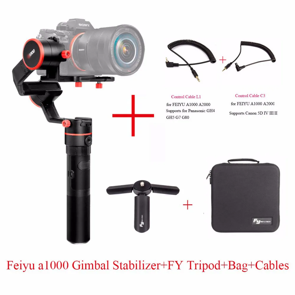 FeiyuTech Feiyu A1000 3 Axis Handled Gimbal Stabilizer for a6500 a6300