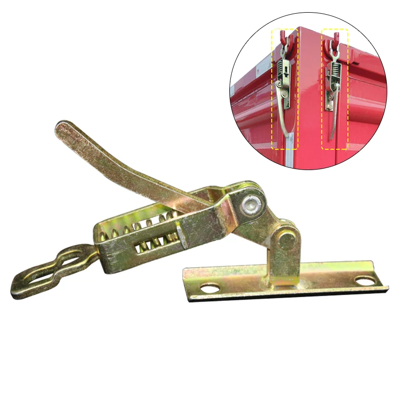 

1Pcs Heavy Metal Toggle Hasp Toolbox Latch Mechanical Buckle Truck Compartment Spring Hook Fence half hanging Buckle for Pickup
